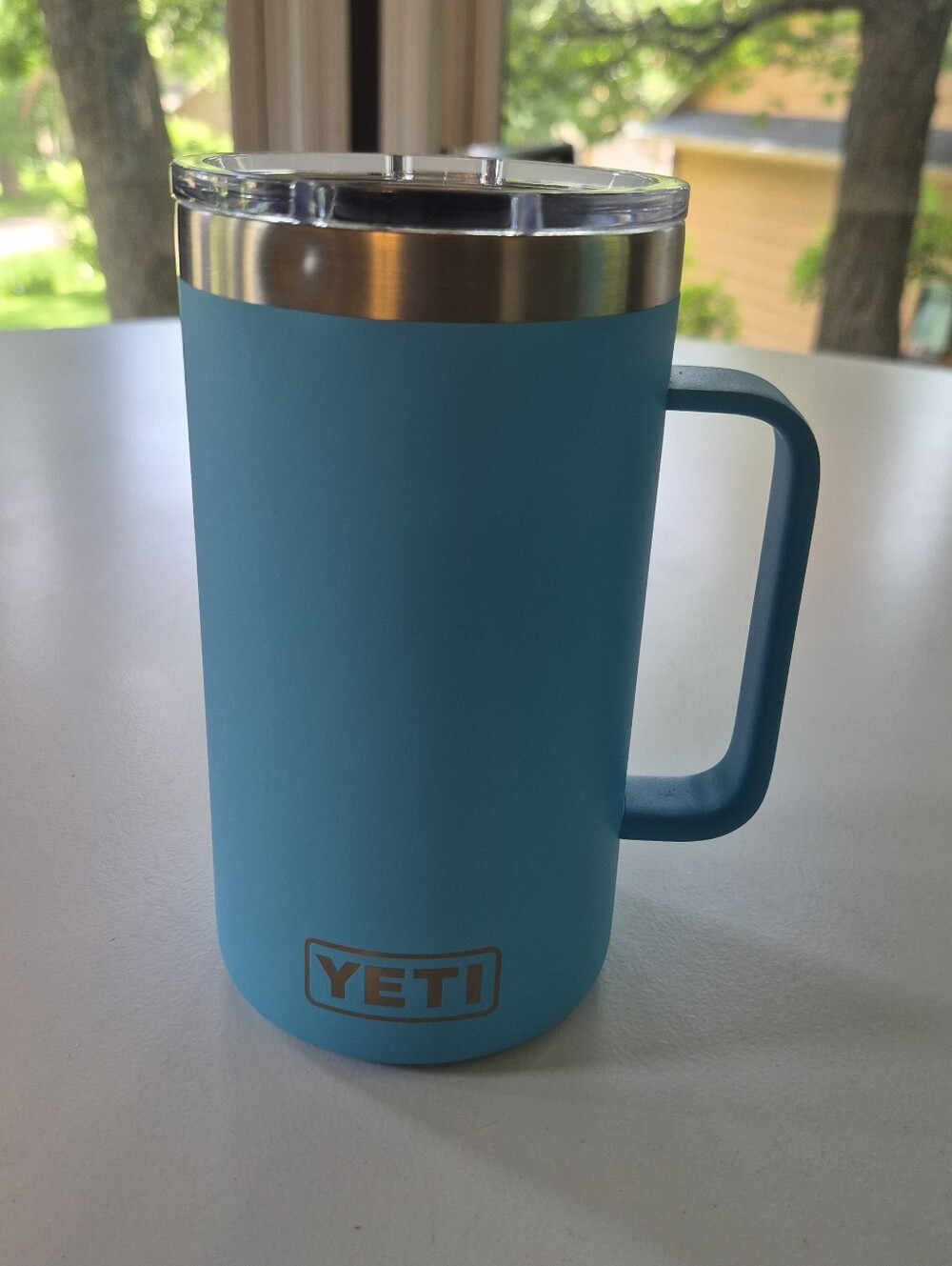 Yeti Reef Blue 24 Oz Rambler Mug
